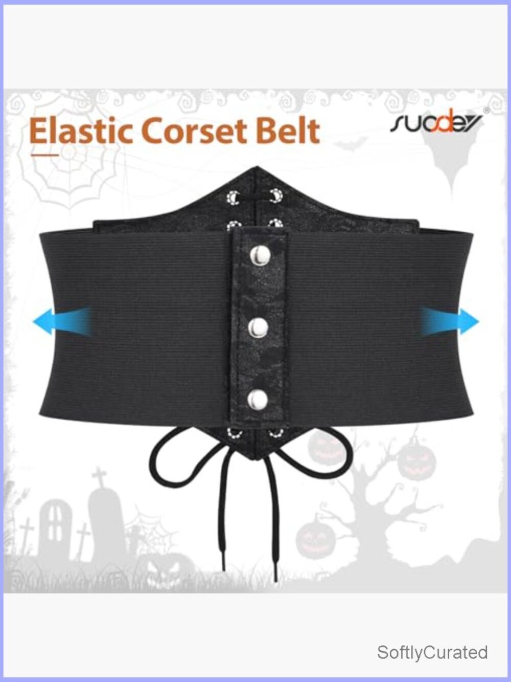 Vintage Lace-Up Elastic Waist Corset Belt for Women - Picture 4 of 7
